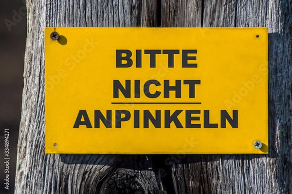 Obraz Bitte nicht anpinkeln