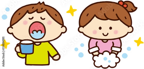 Fototapeta うがい　手洗い