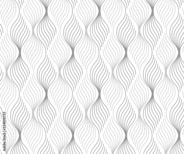 Fototapeta linear vector pattern, repeating abstract leaves
