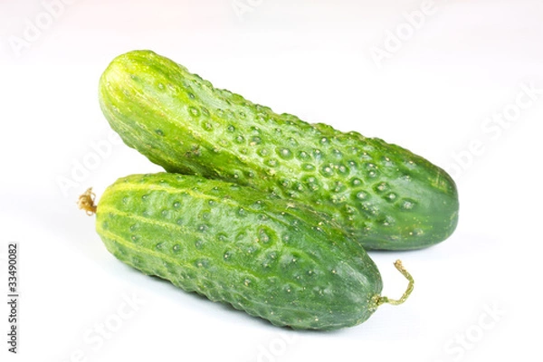 Fototapeta two cucumbers isolated