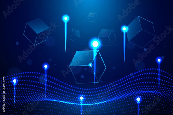 Obraz Abstract futuristic background. Dynamic shapes composition