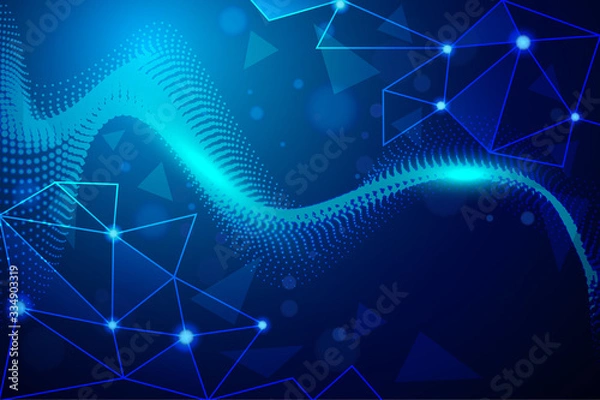 Obraz Abstract futuristic background. Dynamic shapes composition