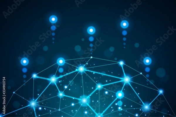 Obraz Abstract futuristic background. Dynamic shapes composition