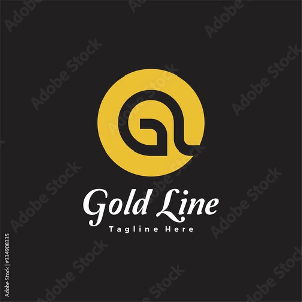 Obraz GL monogram on circle logo design inspiration