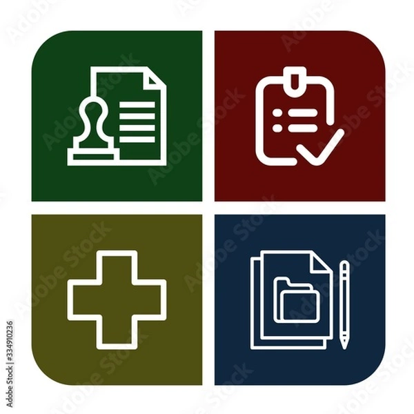 Fototapeta accept simple icons set