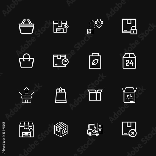 Fototapeta Editable 16 merchandise icons for web and mobile