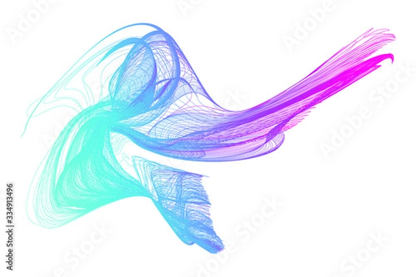 Obraz EPS 10 vector. Futuristic colorful background. Backdrop with lines and waves.