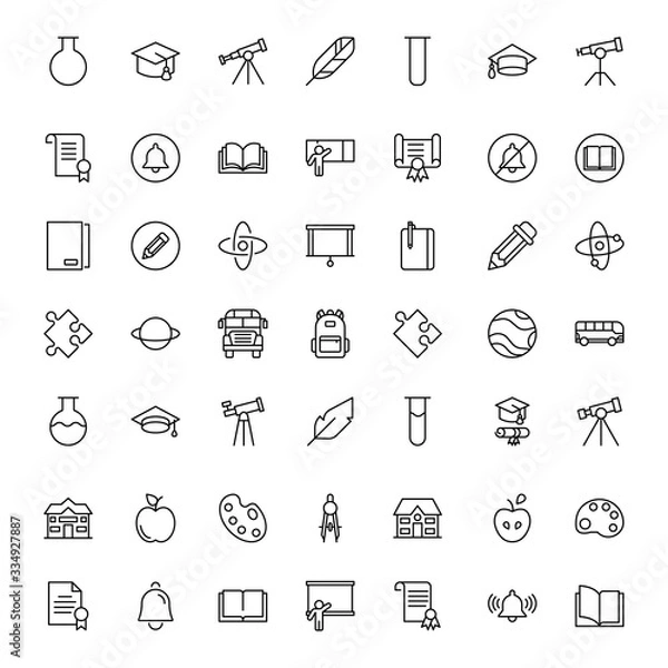 Fototapeta Education icon set.