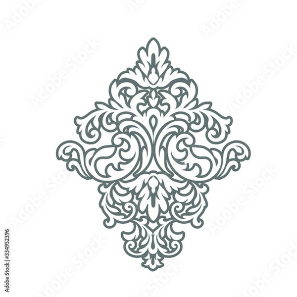Fototapeta Vector Vintage Baroque card. Vector Ornamental frame.
