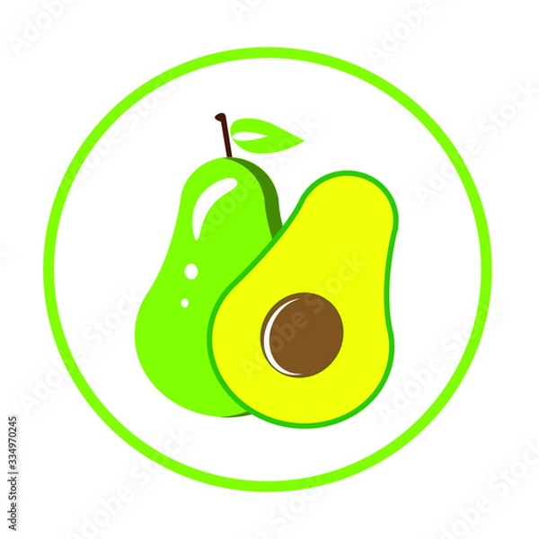 Obraz cute avocado cartoon illustration vector