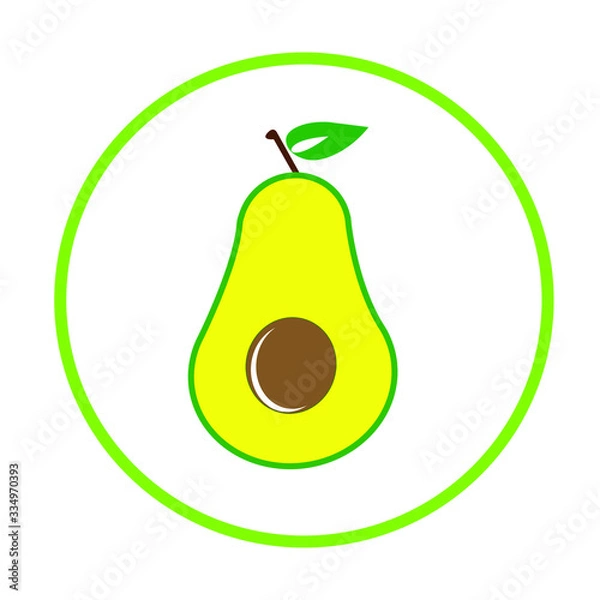 Obraz cute avocado cartoon illustration vector