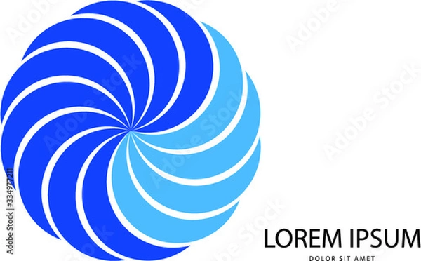 Fototapeta Abstract blue logo in vector format. Can be used in branding or different graphic design layouts
