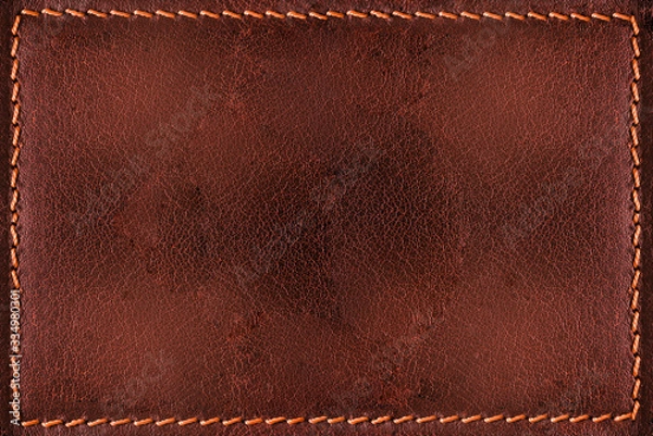 Obraz Red leather background with seams