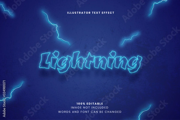Obraz Lightning Text Effect