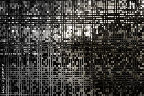 Obraz Black square mosaic tiles for background