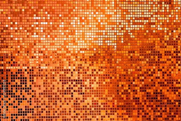 Obraz orange square mosaic tiles for background