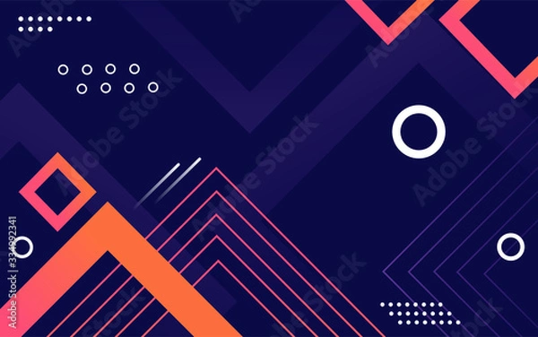 Fototapeta Abstract gradient geometric shapes background.