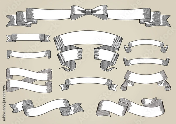 Obraz ビンテージ　リボン　バナー