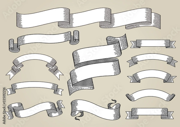 Obraz ビンテージ　リボン　バナー