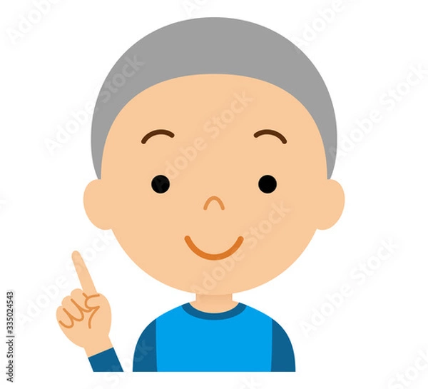 Fototapeta 指差しで説明する少年