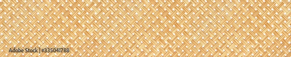 Fototapeta panorama panoramic brown rattan weave wicker pattern for background