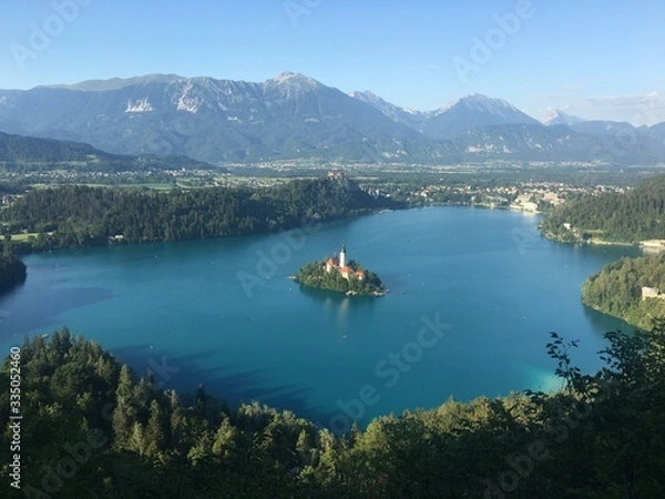 Obraz Lake Bled from above 