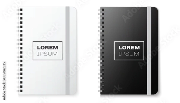 Fototapeta Realistic notebook mock up for your image