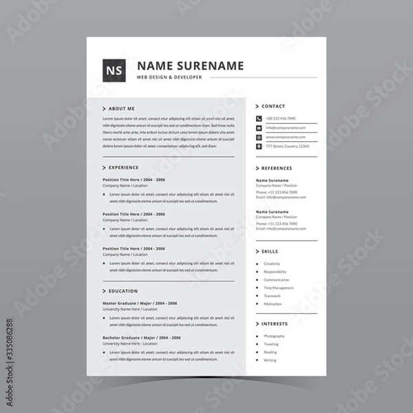 Obraz Resume Template