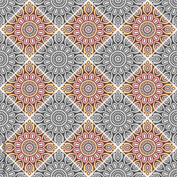 Fototapeta Seamless pattern. Vintage decorative elements