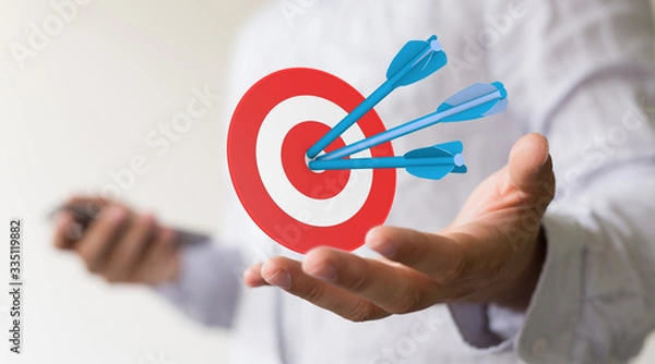 Fototapeta Marketing And Communication Success Concept dart.