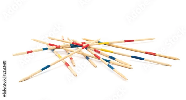 Fototapeta Mikado na białym tle