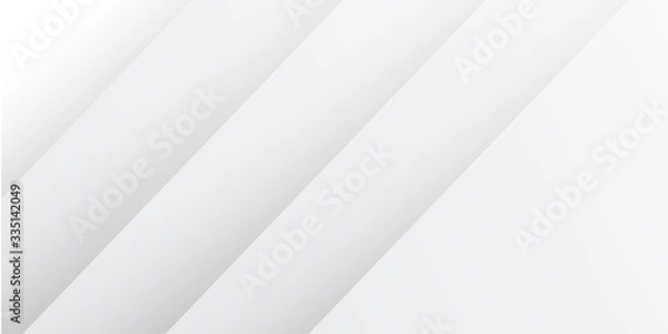 Fototapeta White abstract background geometry shine and 3D layer element vector for presentation design. Suit for business, corporate, institution, party, festive, seminar, and talks. 