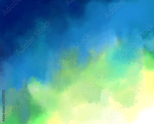 Obraz 水彩　グラデーション　海