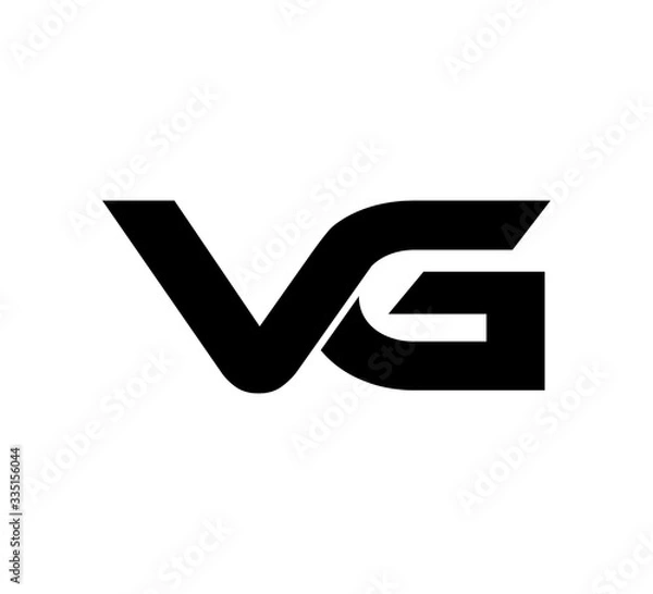 Obraz Initial 2 letter Logo Modern Simple Black VG