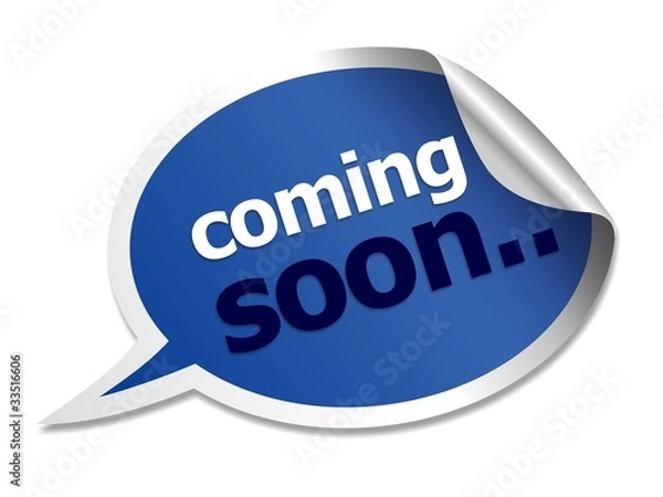 Obraz Coming soon speech bubble