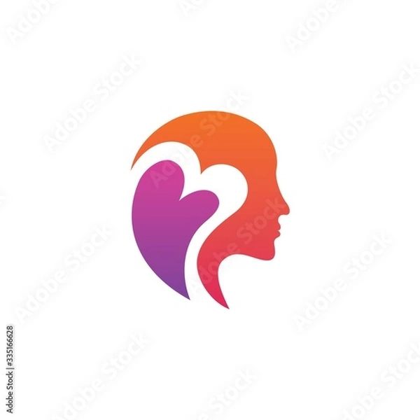 Obraz mental health logo design vector