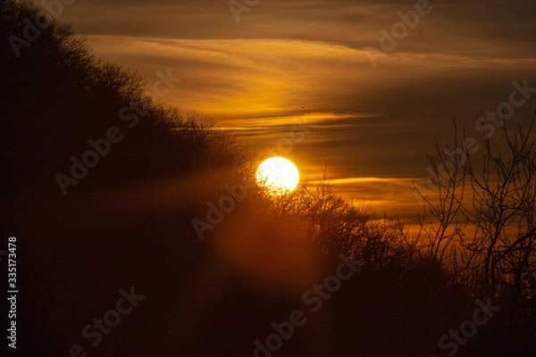 Obraz Beautiful palette of colors of dawn in the mountains