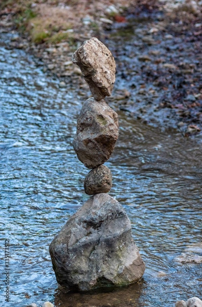 Obraz Miracles of balancing stones in a river