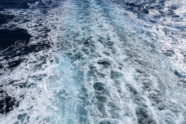 Obraz Slipstream behind a Samothraki ferry