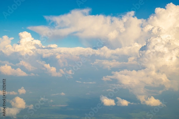 Fototapeta Beautiful blue sky with clouds background.Sky clouds.Sky with clouds weather nature cloud blue
