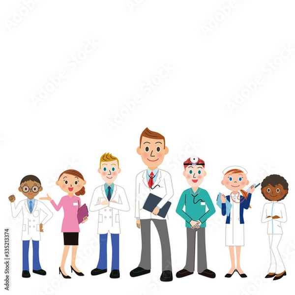 Fototapeta 世界の医療スタッフ集合