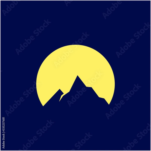 Obraz Simple Shape of a Mountain Logo Design 