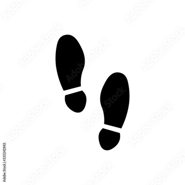 Fototapeta Footprint outline icon. Symbol, logo illustration for mobile concept and web design.