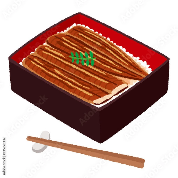 Obraz うな重のイラスト