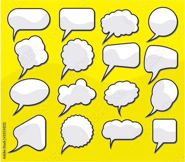 Fototapeta comic speech  bubbles