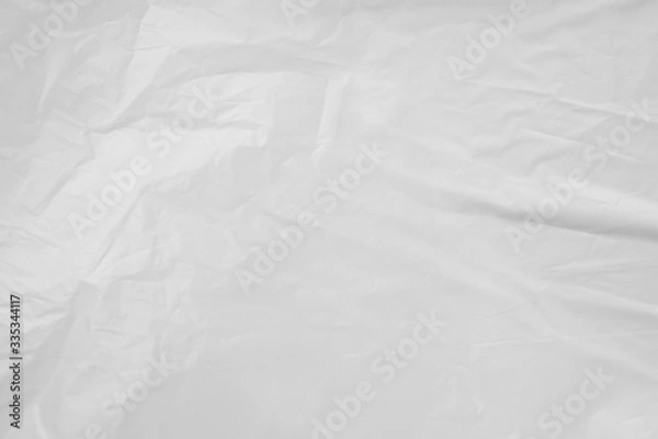 Fototapeta White plastic bag background texture close up