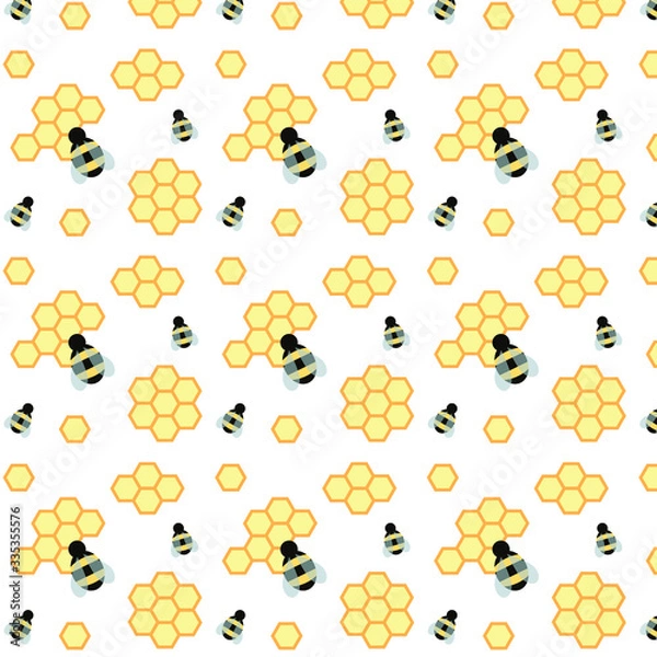 Obraz seamless pattern with bee