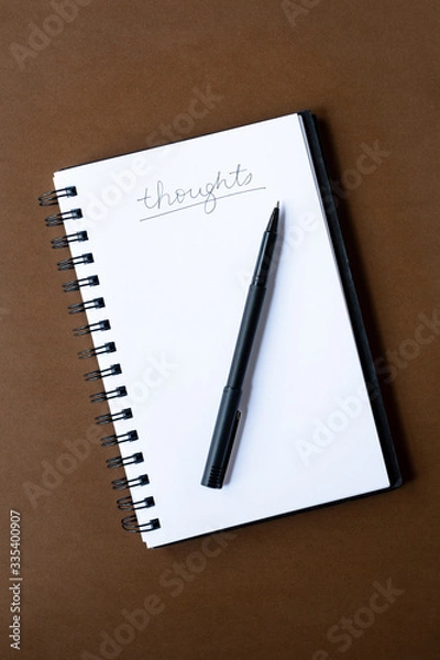 Obraz Notebook with Thoughts and Pen