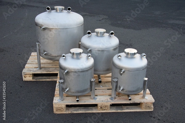 Obraz Edelstahl Behälter, Edelstahl Idustriekomponenten