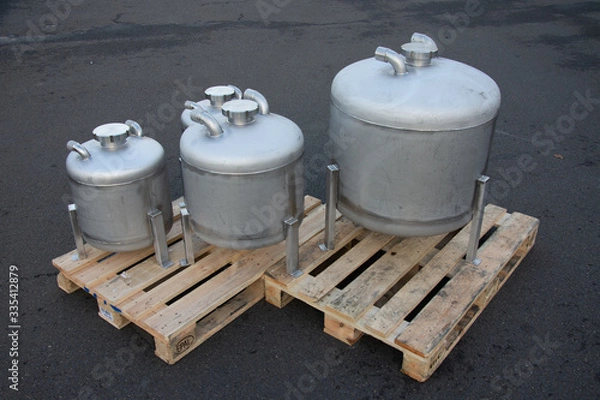 Obraz Edelstahl Behälter, Edelstahl Idustriekomponenten